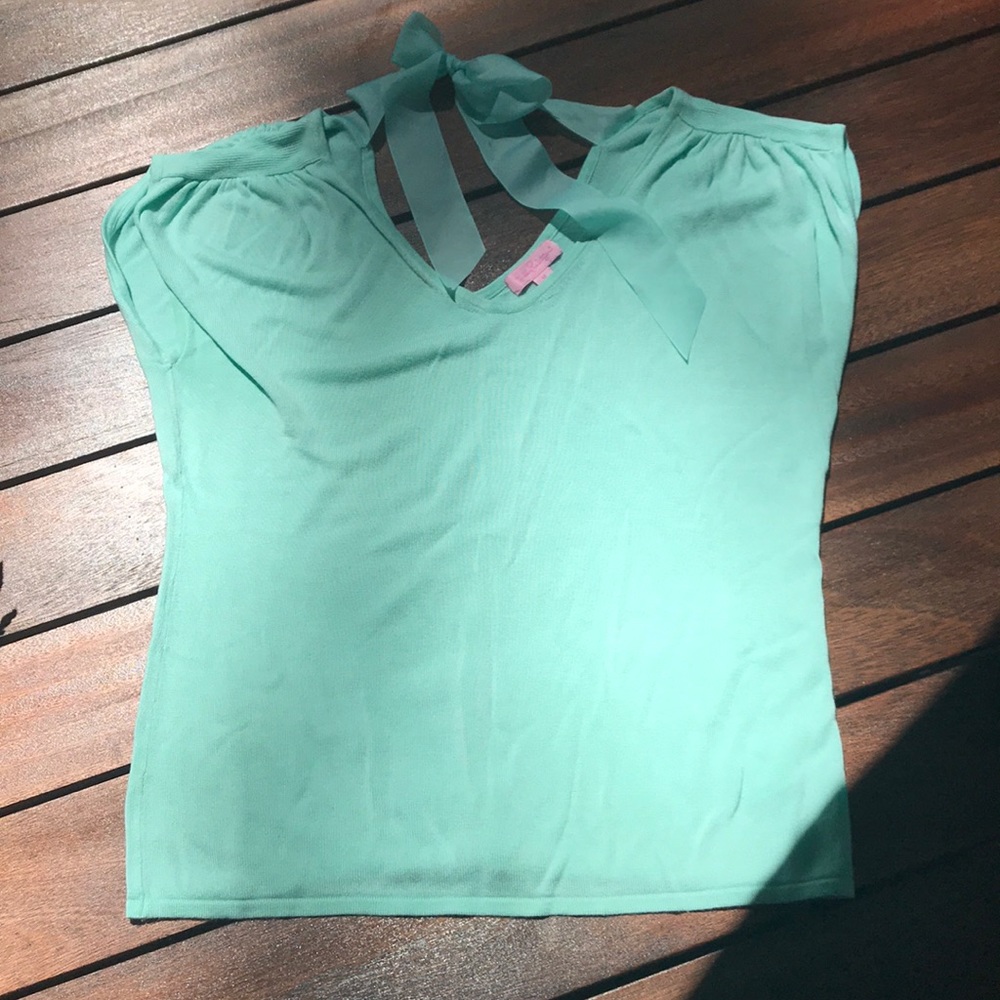 Sea foam green Lilly Pulitzer light sweater